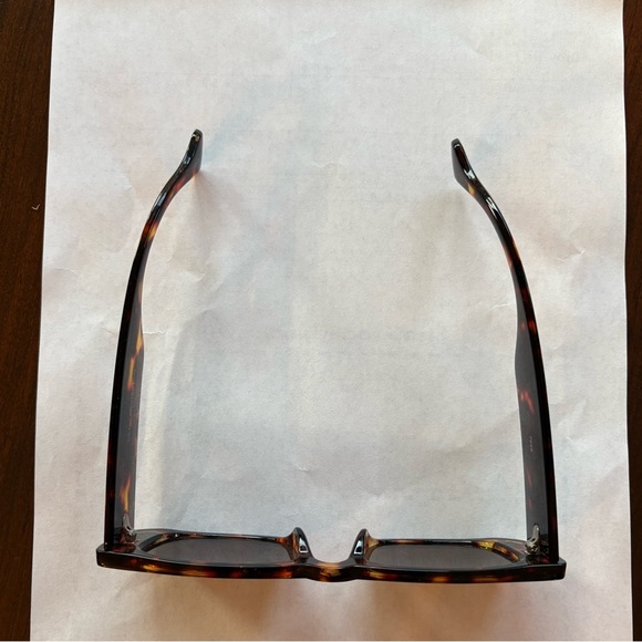 Tortoise shell rectangle frame sunglasses UV400 brown European summer sunnies - Picture 5 of 5